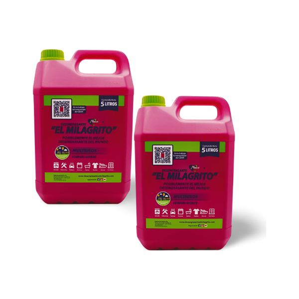 El Milagrito Desengrasante Multiusos 5L Pack de 2 und. **DESCUENTO EQUIVALENTE A LOS GASTOS DE ENVÍO (código GE)**